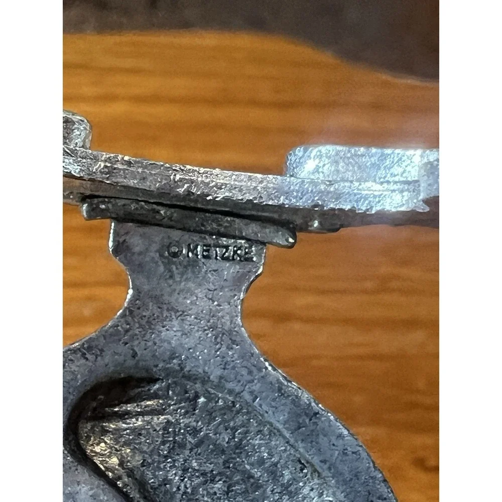 Vintage Pewter Metzke Goose Tea Light Candle Holder 3 in Cottagecore